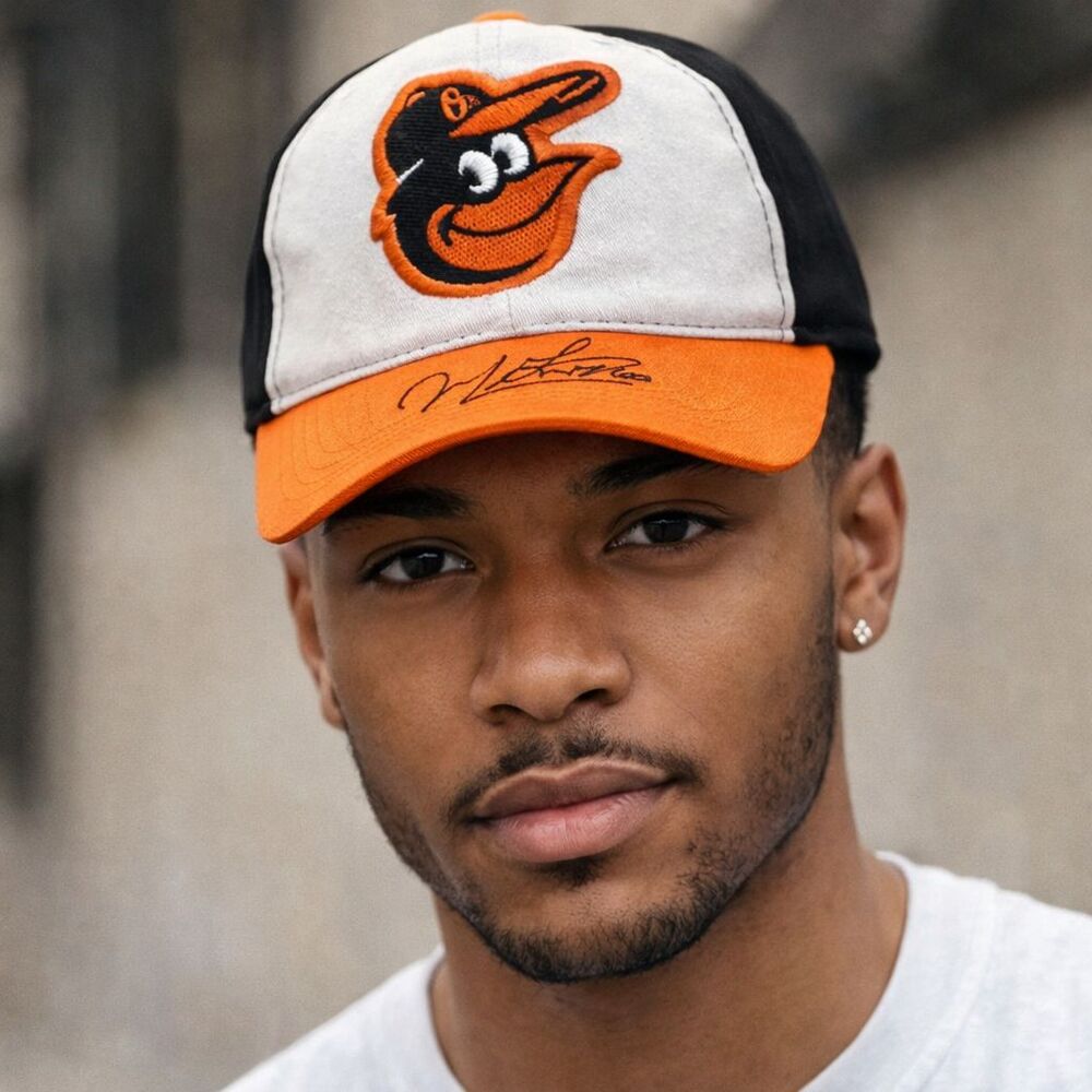 Baltimore Orioles Snapback Hat Cartoon Bird Logo Signed Mychal Givens Brim Cap